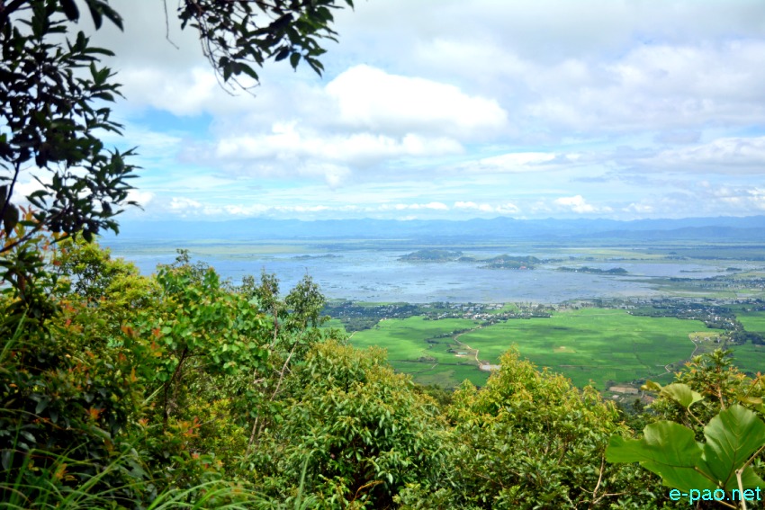 Loktak Lake  and Landscape of Imphal Valley  : A view from Salangthen Hilltop :: 18 July 2020