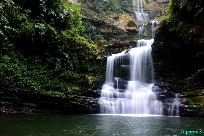 Alangtakhou waterfall located at Tharon Village in Tamenglong district :: 30th November, 2021