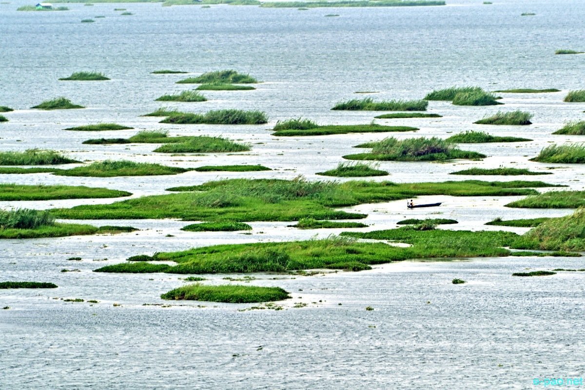 Beautiful landscape of Loktak Lake as seen on 8th June 2022