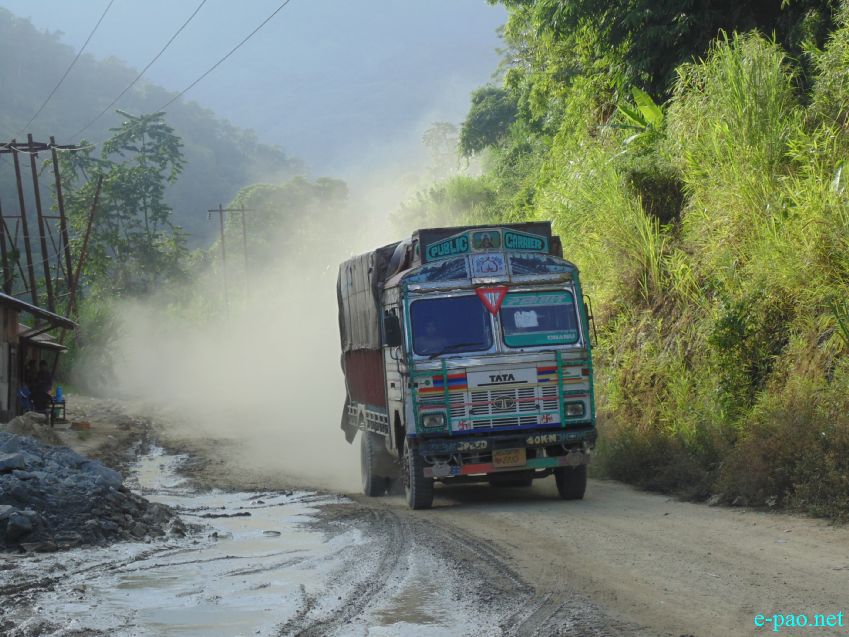 Pathetic / Deplorable section of NH-37 connecting Imphal and Jiribam :: 2nd Week October 2014