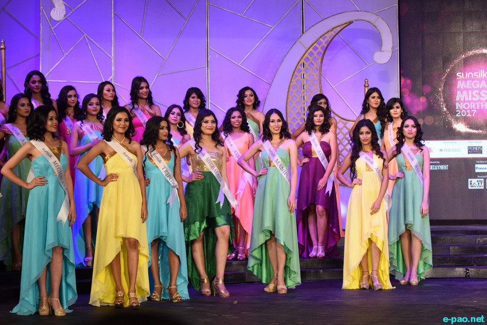  Contestants during Sunsilk Mega Miss North East 2017 
