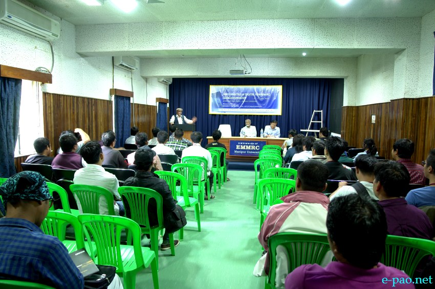 Workshop on fundamental of Digital Film Making and Cinematography at EDUSAT Hall, EMRC, Manipur University :: 06 October 2013