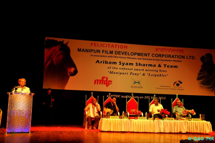 Aribam Syam (National Awardee film maker) Reception function at MFDC Auditorium, Palace Compound :: May 29 2013