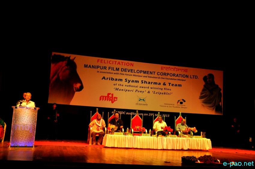 Aribam Syam (National Awardee film maker) Reception function at MFDC Auditorium, Palace Compound :: May 29 2013