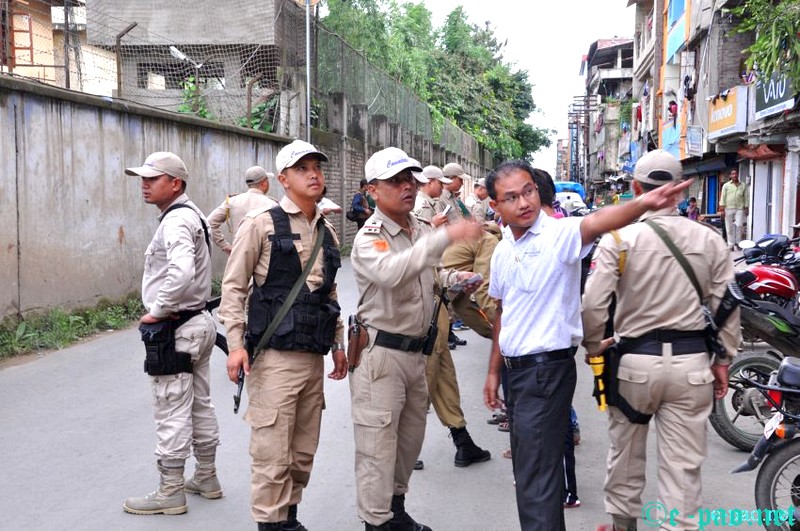 Imphal West commandos conducting search operations at Paona Keithel and Governor Road on 8th August 2013