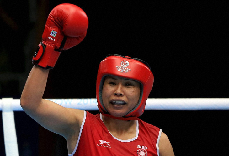 Laishram Sarita wins GOLD in XXth Commonwealth Games Women's Light Boxing 