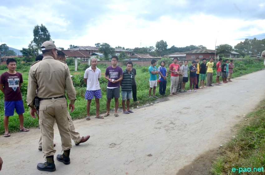 Combing Operation at Naoremthong Khulem Leikai conducted by  Lamphel, Lamshang  Police and Imphal West CDO :: August 03 2014