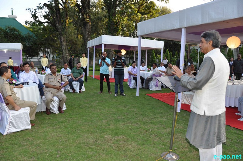 A Tea Party (Farewell) for the outgoing Governor VK Duggal at CM's Secretariat, Imphal :: September 13 2014