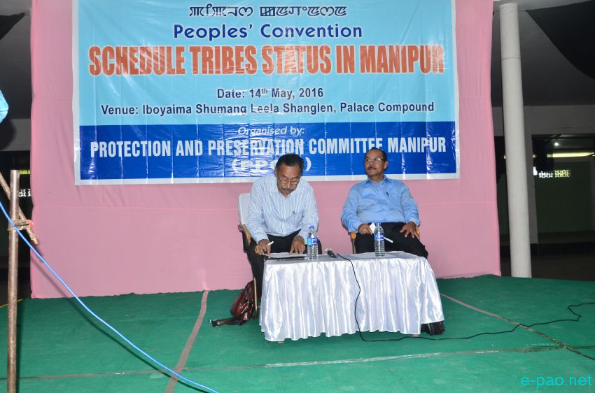 Peoples' Convention on 'Scheduled Tribe Status In Manipur' at Iboyaima Shumang Leela Shanglen :: 14th May 2016  