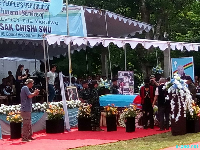 Funeral service of  Isak Chishi Swu - Chairman of NSCM-IM at Hebron , Nagaland :: July 01 2016