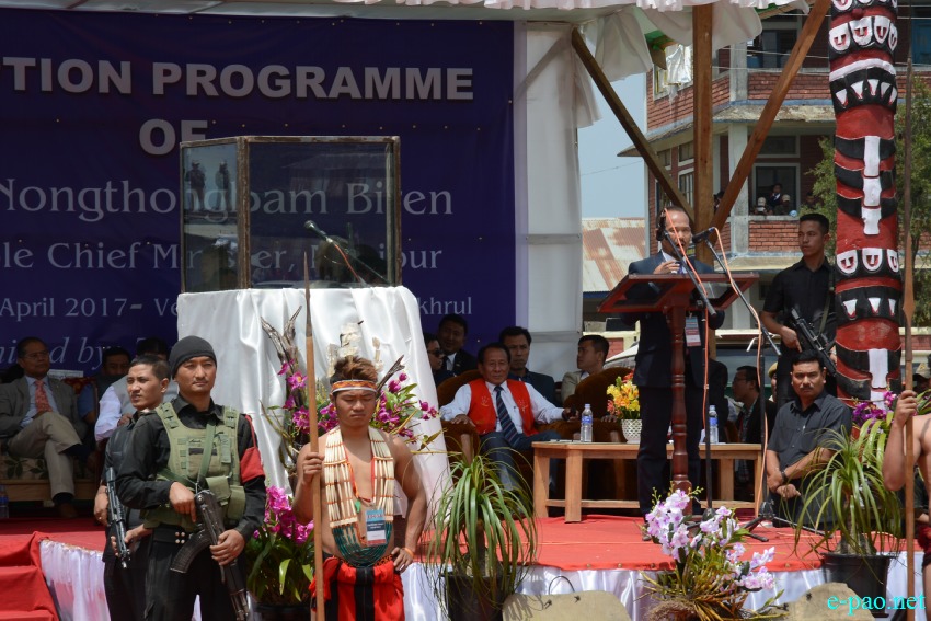Chief Minister Nongthombam Biren on his maiden visit to Ukhrul :: April 11 2017
