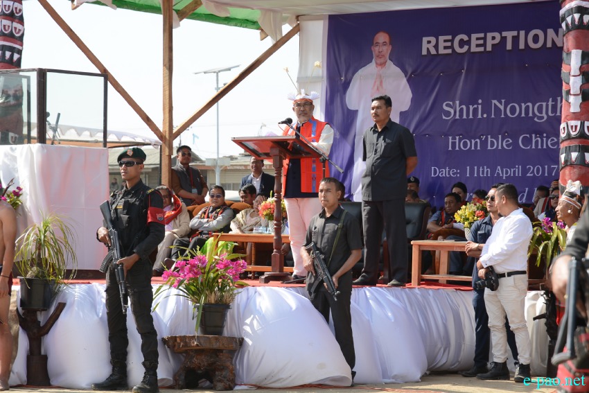 Chief Minister Nongthombam Biren on his maiden visit to Ukhrul :: April 11 2017