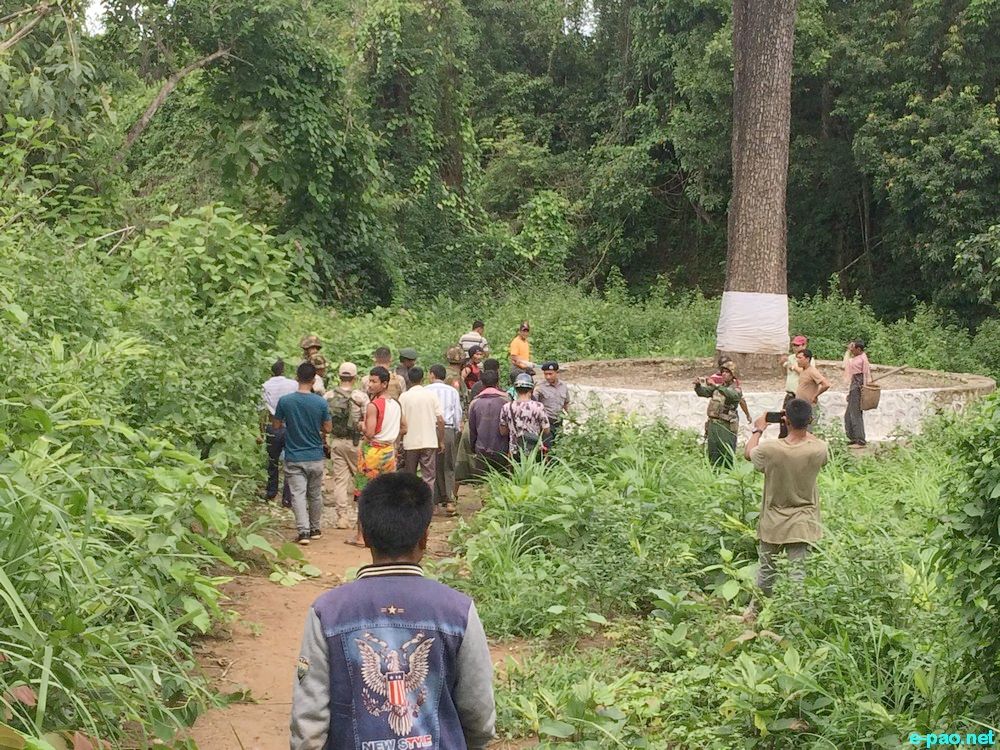 Scenes of disputed Indo-Myanmar Border Pillar Number 81 at Kwatha Khunou, Tengnoupal district, Manipur :: 1st Week July 2018