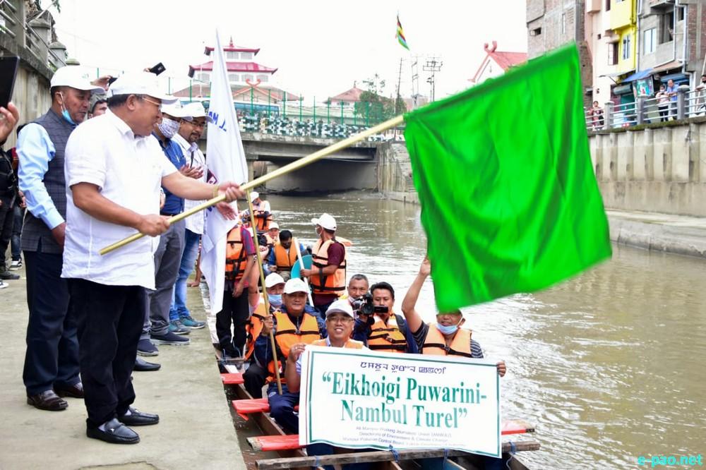Eikhoigi Puwarini Nambul Turel : Media campaign 'Save Nambul River' at Thong Nambonbi, Imphal : July 02 2020