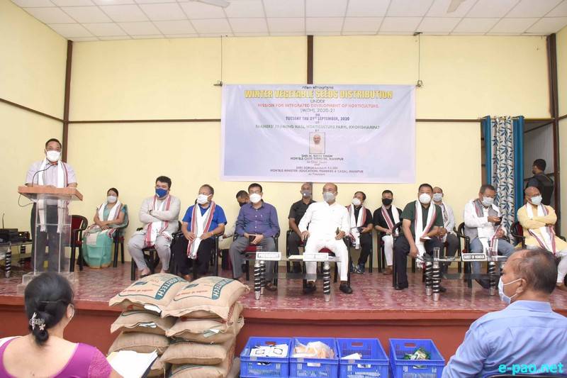 Winter Vegetable Seeds Distribution at Farmers' Training Hall, Khonghampat in Imphal West :: 29th September 2020