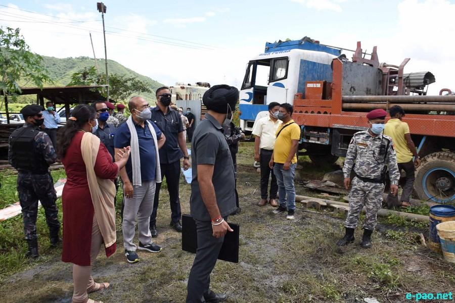 Inspection of the work 'Drilling of Groundwater Tube Well' at Sinamkom, Imphal East :: September 28 2020