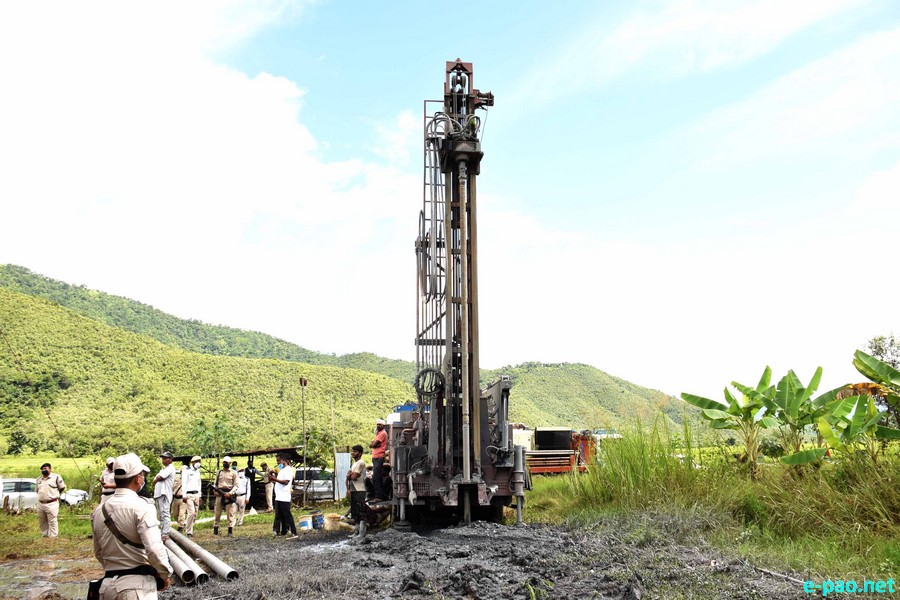 Construction of 'Drilling of Groundwater Tube Well' at Sinamkom, Imphal East :: September 28 2020
