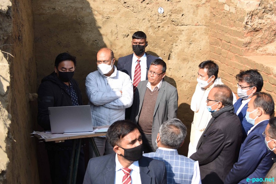 Inspection of various construction works at Kangla and Cheiraoching :: February 06th 2021
