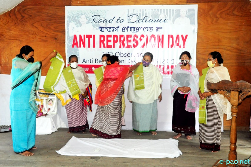 17th Observance of Anti Repression Day (historic women's protest at Kangla on 15 July 2004) at Kwakeithel :: 15th July 2021