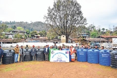 Water storage tanks distributed