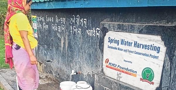 Two villages show the way with spring water harvesting