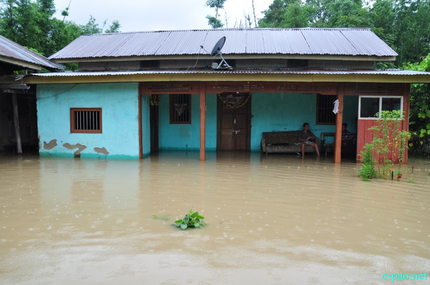 Scene of Flooding in Sugunu area/Serou area on August 2 2015 