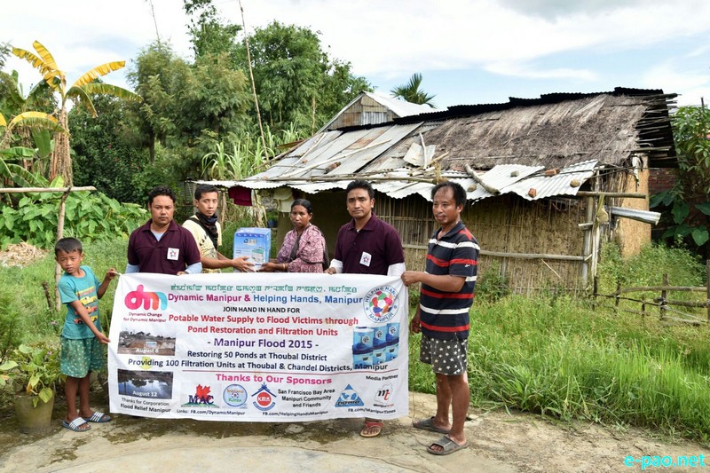 Manipur Flood 2015 - Distribution of water filter units to flood affected families of Kakching Chumnang, Wangoo, Serou, Sugnu and Tentha