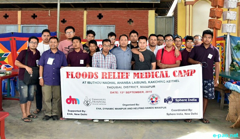  EHA, New Delhi supported and Sphere India Coordinated Flood Relief Medical Camp conducted at Kakching