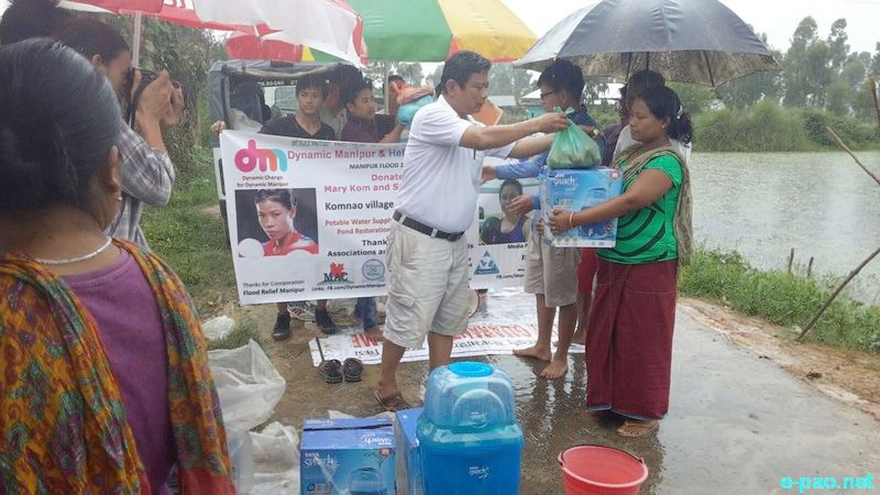 Flood relief materials to the flood affected families of Komnao village :: 03 September 2015