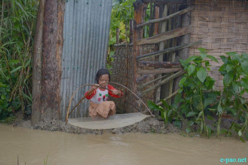 Flooding in Heirok and Sangaiyumpham areas in Thoubal District as on  July 30 2015