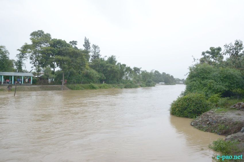 Flooding in Heirok and Sangaiyumpham areas in Thoubal District as on  July 30 2015