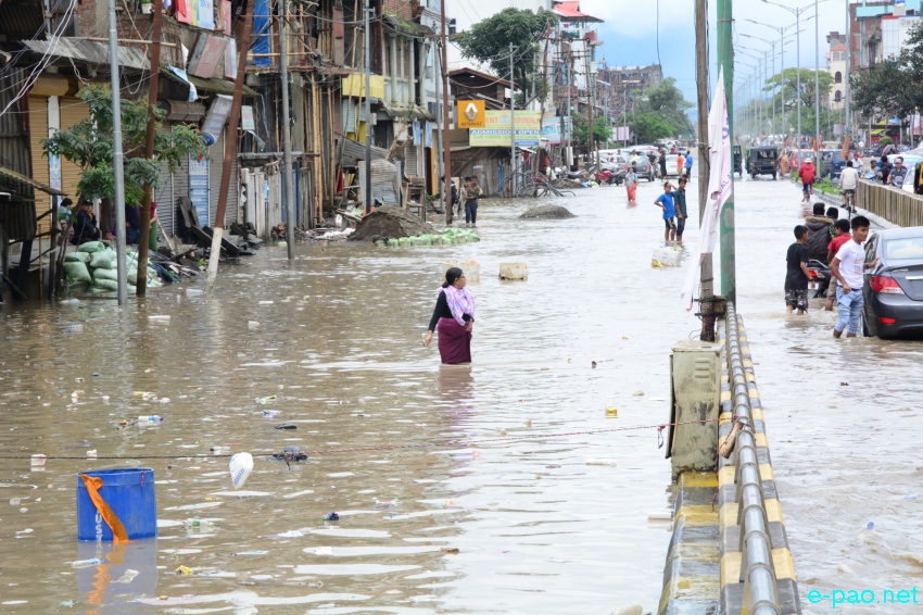 Large areas flooded  in Imphal and Thoubal District :: May 22 2016