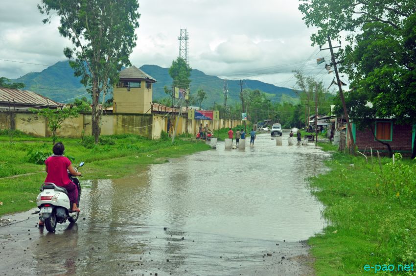 Large areas flooded  in Greater Imphal areas :: May 23 2016