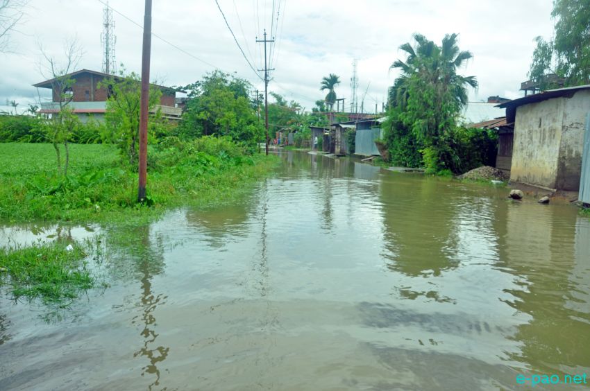 Large areas flooded  in Greater Imphal areas :: May 23 2016