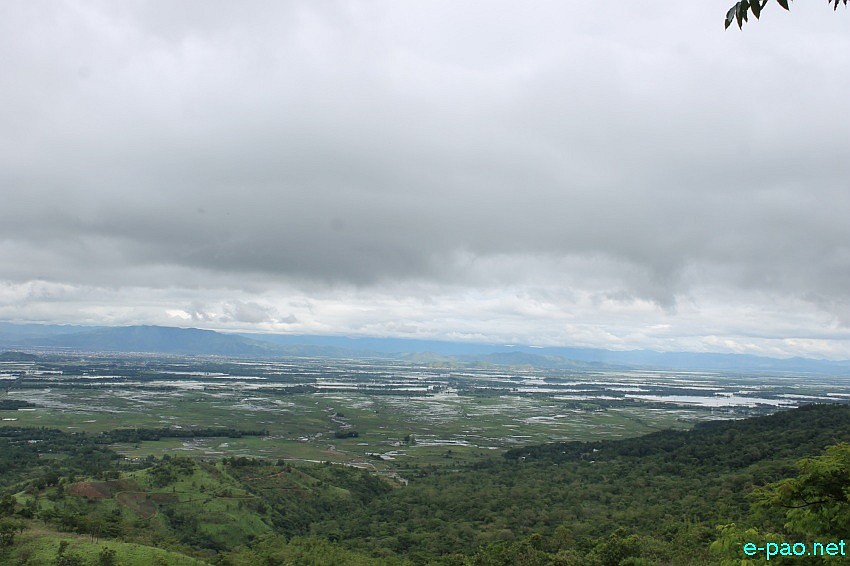Flood in Imphal as seen from Kotlen in Saitu Gamphazol, Senapati District as on 22nd May 2016
