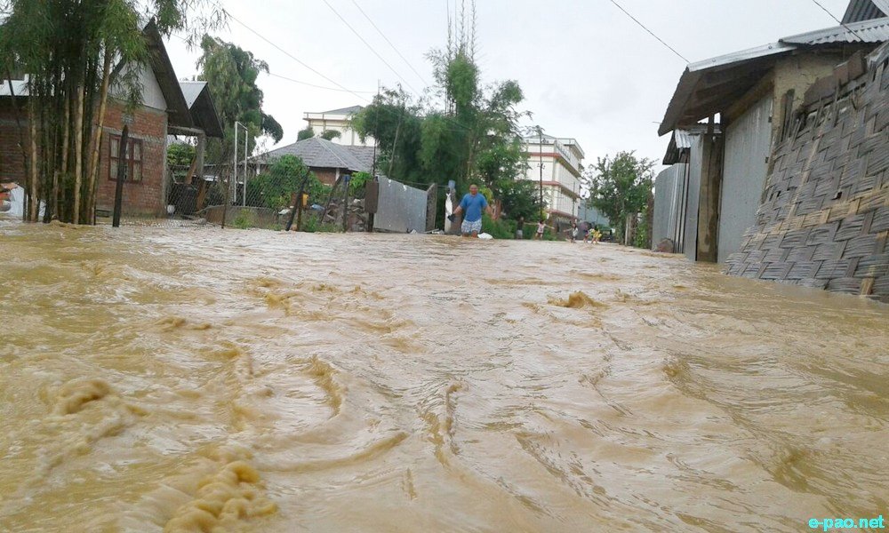 Flash Flood at Churachandpur after few hours of heavy rain :: 18th September 2016