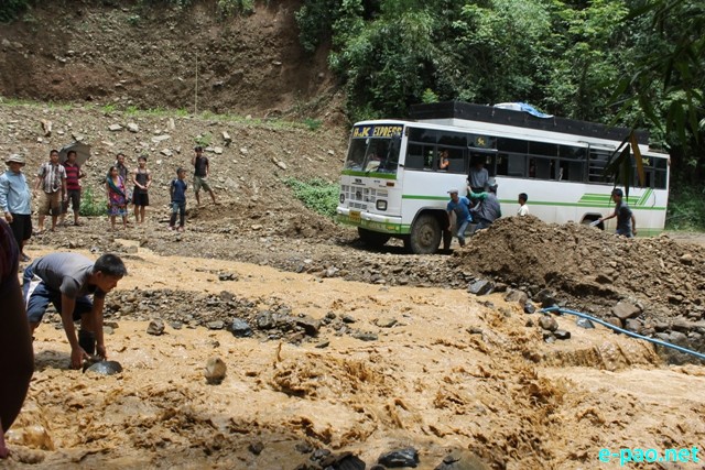 Landslide and the pathetic condition of Imphal-Jiribam Highway as on 20th May 2016  