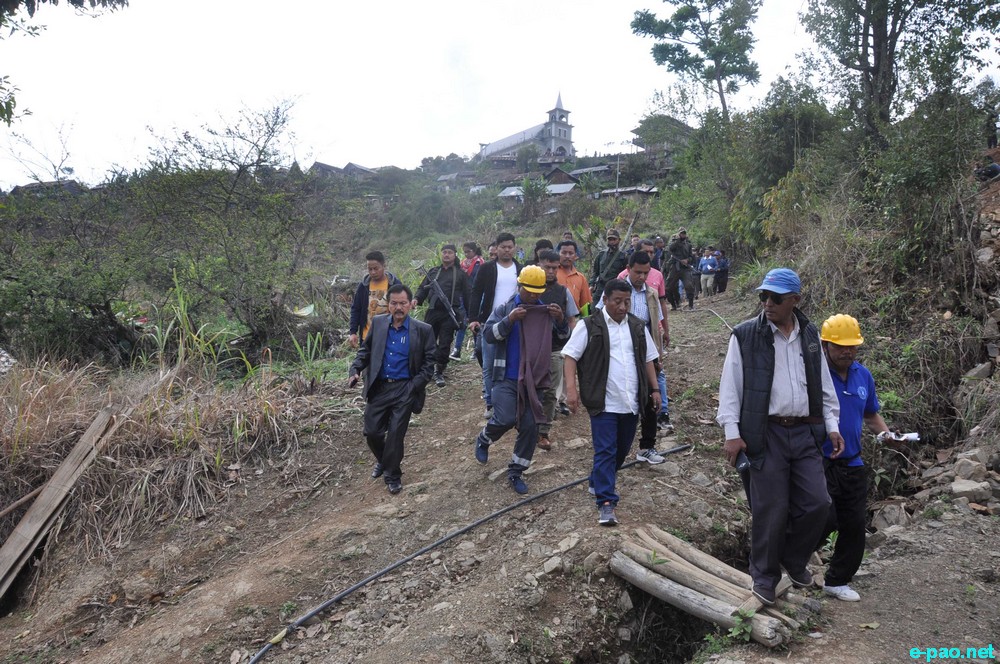 Minister  Shyamkumar and Minister Kayisii reaches out to landslide affected sirarakhong villagers, Ukhrul :: 6th April 2017