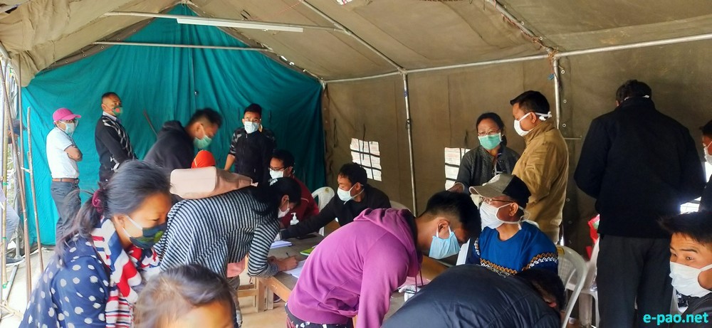 COVID-19 :: Scene of  screening for Corona Virus at Mao Gate, Senapati District, Manipur  :: March 22 2020