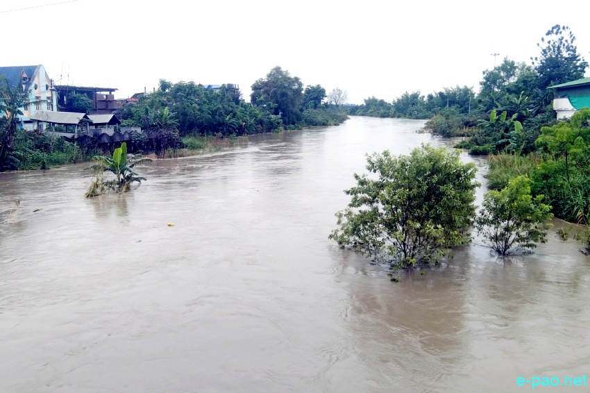 Flood Watch : Imphal Turel, Nambul Turel and Waisel Maril at Ningomthongjao, Haobam Marak and Paona Keithel :: 17th May 2022