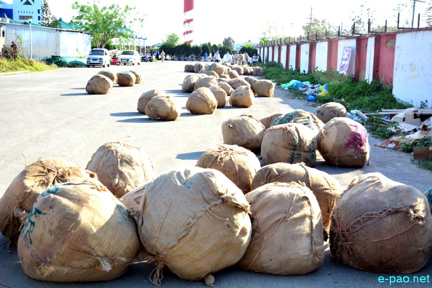  consignment of betel leaves seized at  Bir Tikendrajit International Airport, Imphal :: April 04 2020 .         