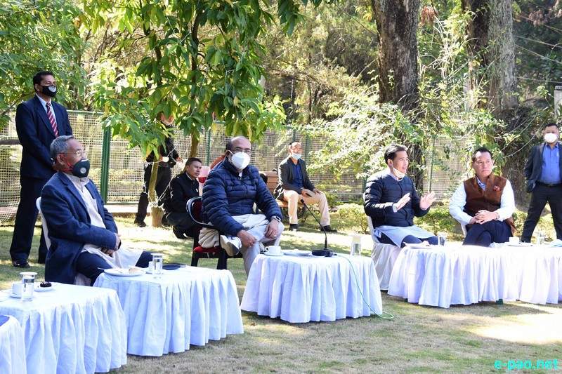 A Meeting on COVID-19 and related matters at CM Bungalow, Imphal :: December 01st 2020