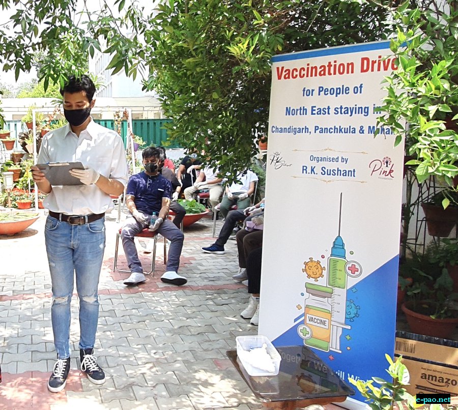 Actor RK Sushant launches COVID-19 Vaccination Drive for NE People in Chandigarh :: May 30 2021