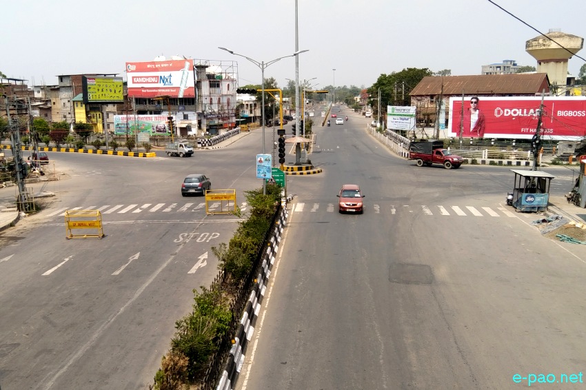  Greater Imphal as containment zone to curb Covid-19 : Streets and markets wore a deserted look :: April 30 2021 