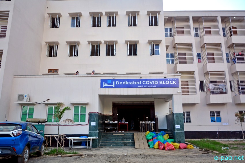  A dedicated COVID Block at Jawaharlal Nehru Institute of Medical Sciences, (JNIMS) Porompat on 24th May 2021   