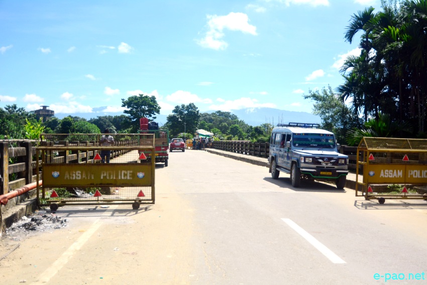 Check point at Jirighat (border of Assam and Manipur) in Jiribam District ::  6th September 2021