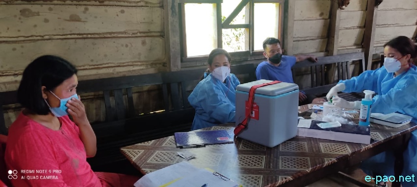 COVID-19 vaccination camp at  Tamei, Chalwa village, Kasanlong (kadi iii) , Ndetning (Kadi iv) , Kadi (i) :: 6th August 2021
