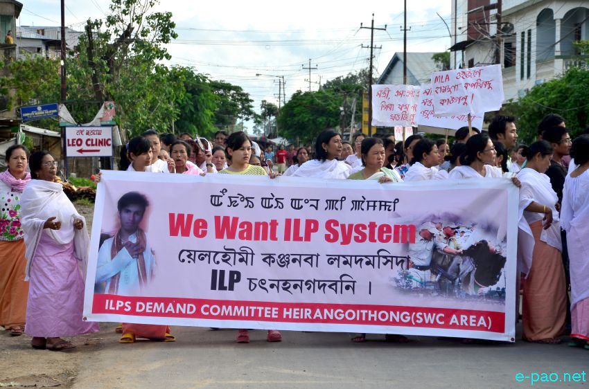 ILP :  Different form of Agitations in Imphal East and Imphal West demanding implementation of ILPS :: 15 August 2015   