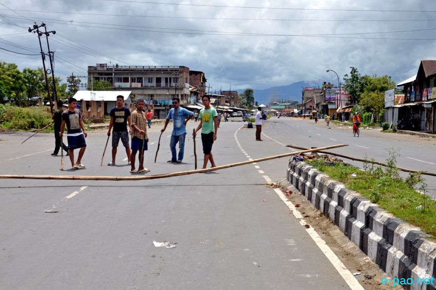 ILP :  Flash Bandh, Sit-in protests for implementing ILPS in Manipur in Imphal Areas :: 17 August 2015