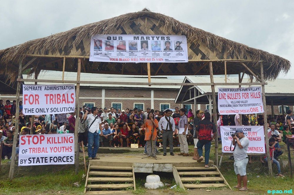 ILP : Churachandpur protest against introduction and passing of three Bills related to ILP :: September 3 2015